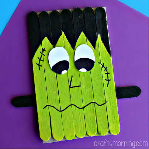 Popsicle Stick Frankenstein Craft for Kids to Make