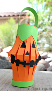 Pumpkin Toilet Paper Roll Lantern Craft - Crafty Morning