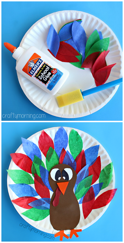 tissue-paper-turkey-craft-for-kids