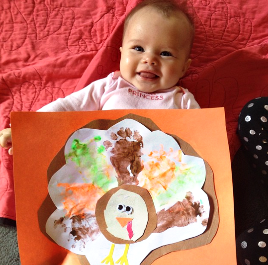 Darling Footprint Turkey Craft for Babies & Toddlers