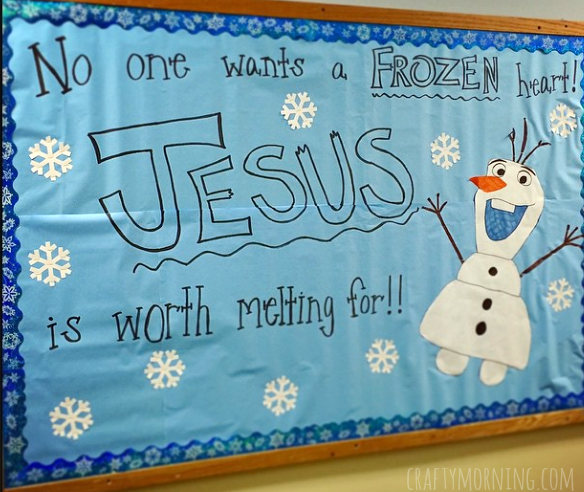 frozen-olaf-bulletin-board-for-christian-schools