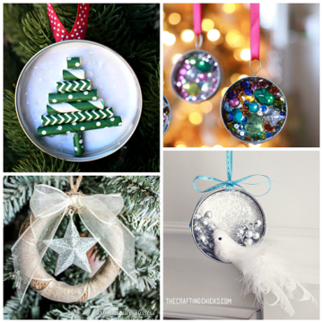 Mason Jar Lid Ornament Ideas to Make for Christmas - Crafty Morning