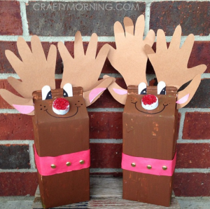 Milk Carton Reindeer Christmas Craft for Kids - Crafty Morning