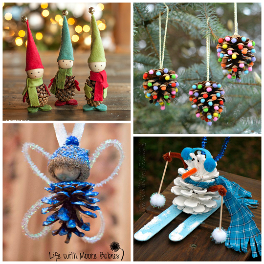 10 Pine Cone Christmas Crafts for Kids - Fun-A-Day!