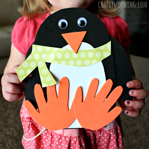 Handprint Penguin Craft for Kids to Make