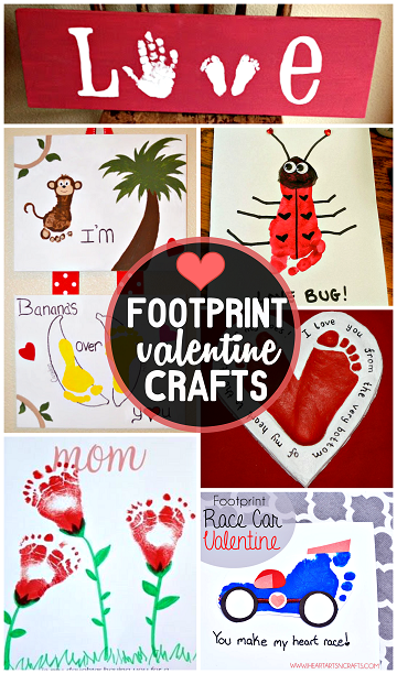 15 Baby Footprints Valentines Day Crafts