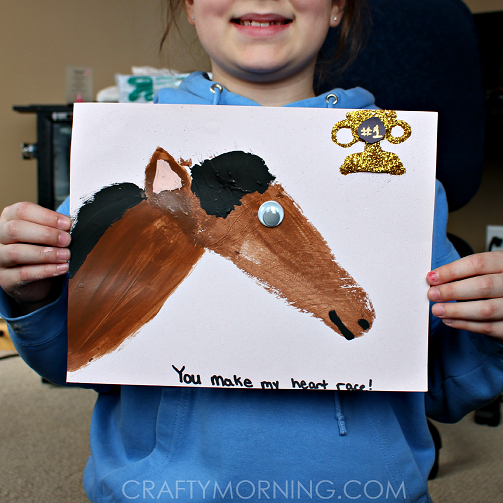 Footprint Horse Craft for Kids to Make