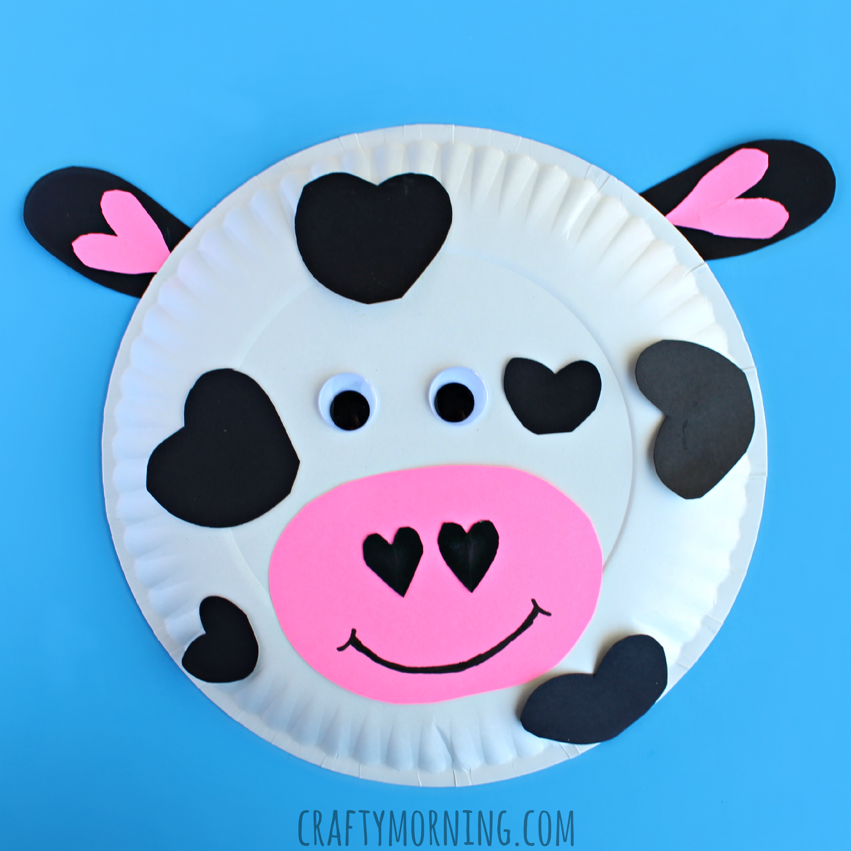 Paper Plate Cow Valentine Craft for Kids