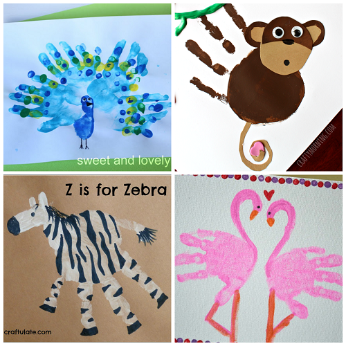 Fun Zoo Animal Handprint Crafts for Kids - Crafty Morning