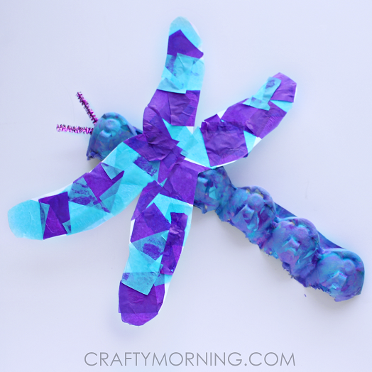 Egg Carton Dragonfly Craft for Kids