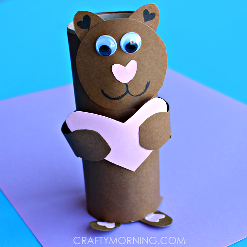 Toilet Paper Roll Valentine Bear Craft