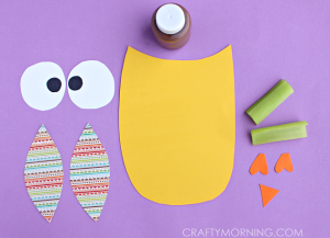 Celery Stamped Owl Craft for Kids - Crafty Morning