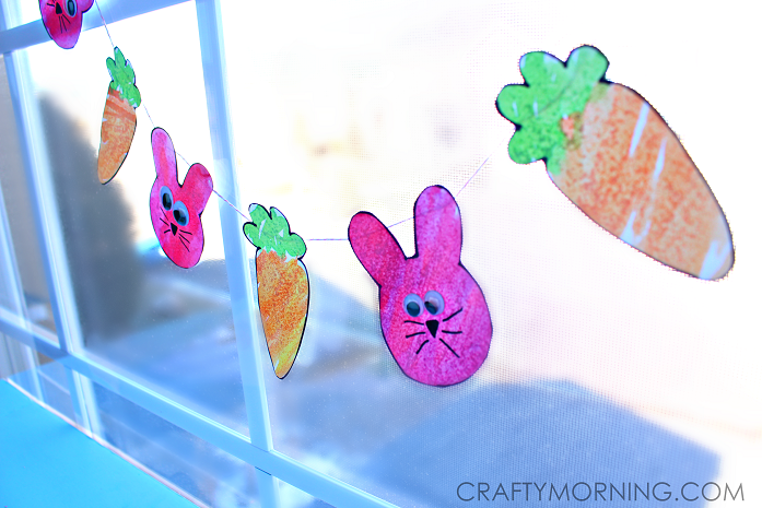 Bunny & Carrot Watercolor Easter Garland