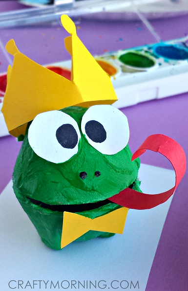 egg-carton-frog-prince-kids-craft