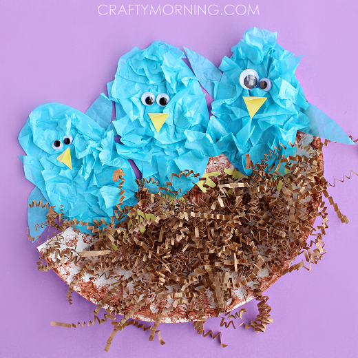 tissue-paper-baby-blue-birds-in-a-nest-kids-craft