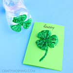 Plastic Water Bottle 3 Leaf Clover Cards - Crafty Morning