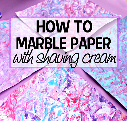 How to Make Marbled Paper with Shaving Cream & Paint