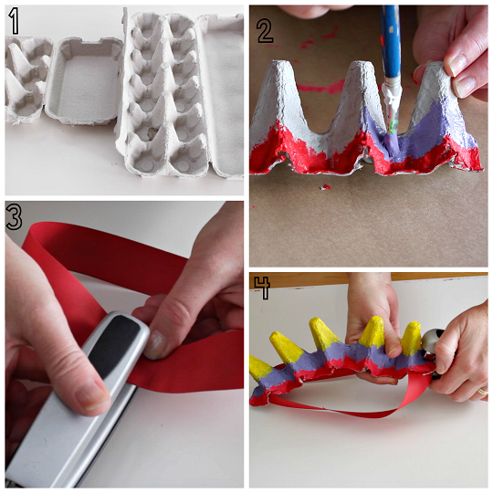 Wieg Kantine stapel Egg Carton Dinosaur Hat Craft for Kids - Crafty Morning