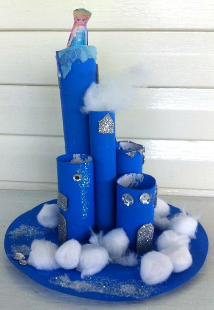Elsa's Frozen Castle Cardboard Craft