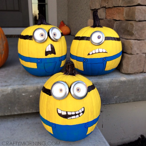 No Carve Pumpkin Minions - Crafty Morning