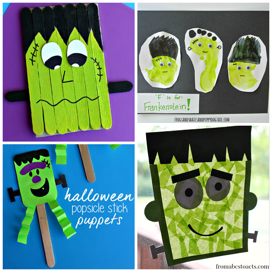 Cute Frankenstein Crafts for Kids to Make