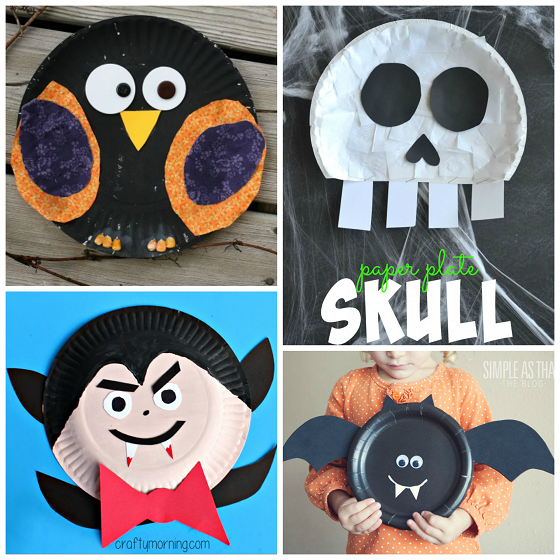 Paper Plate Halloween Crafts for Kids
