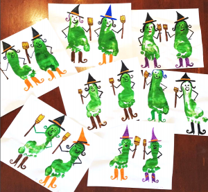 Footprint Witch Craft for Halloween - Crafty Morning