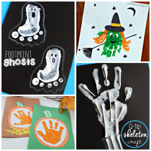 Adorable Handprint/Footprint Halloween Crafts - Crafty Morning