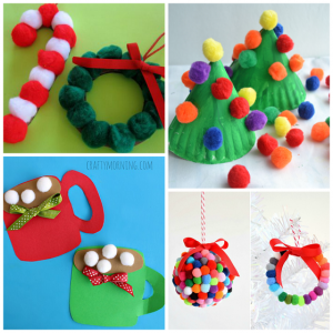 Pom Pom Christmas Crafts for Kids - Crafty Morning