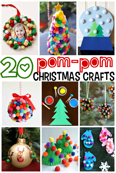 How to Make Pom Pom Christmas Trees - DIY Craft, Christmas Crafts