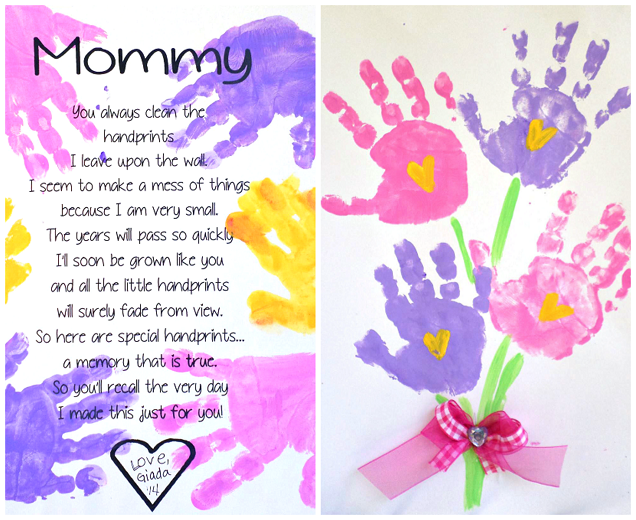 Printable Handprint Mother's Day Poem
