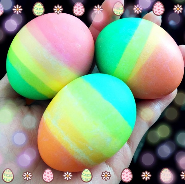 Rainbow Dipped Easter Eggs