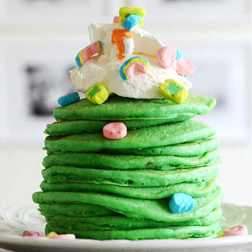 St. Patrick's Day Lucky Pancakes