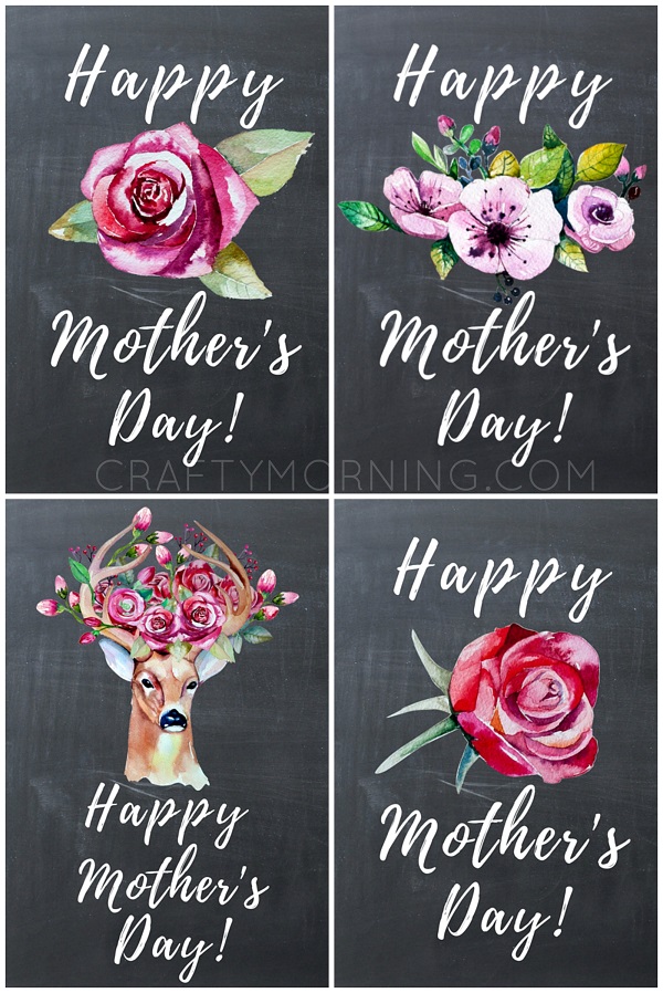 Free Chalkboard Happy Mother's Day Printables