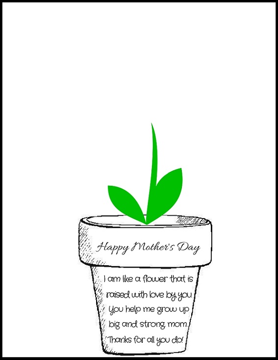 Printable Poem Flower Pot for Mother s Day Crafty Morning