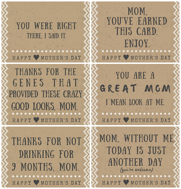 Funny Mother s Day Poem Card Printables Crafty Morning
