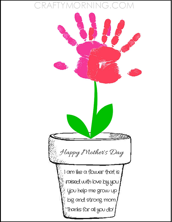 Printable Poem Flower Pot For Mother s Day Crafty Morning