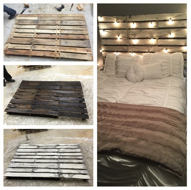 Diy Wood Pallet Headboard Crafty Morning, How To Make A Pallet Bed Frame