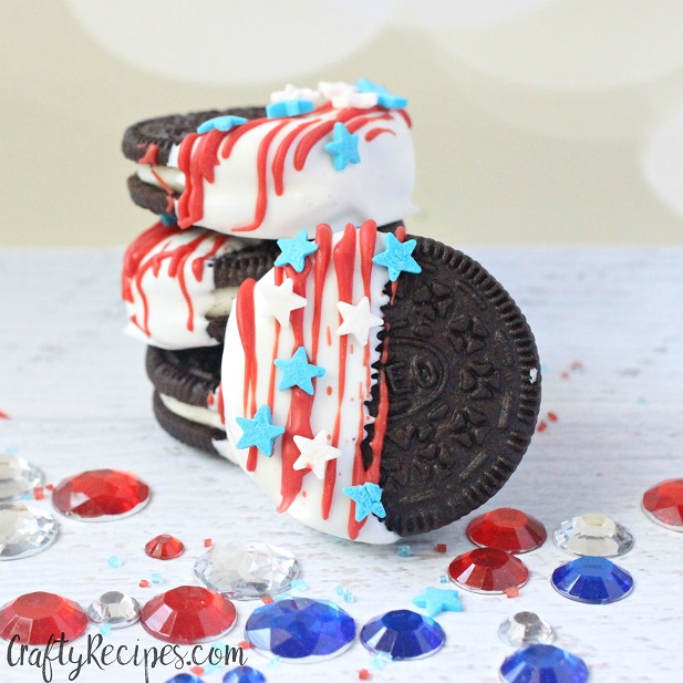 4th of July Dipped Oreo Flags