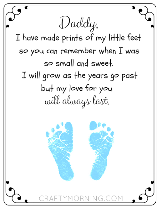Free Printable Father's Day Footprint Poem