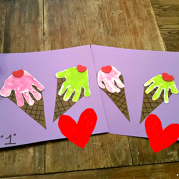 Handprint Ice Cream Cone Craft