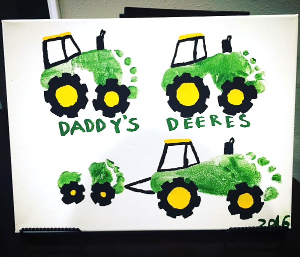 Daddy's Deeres (Footprint Tractor Gift)