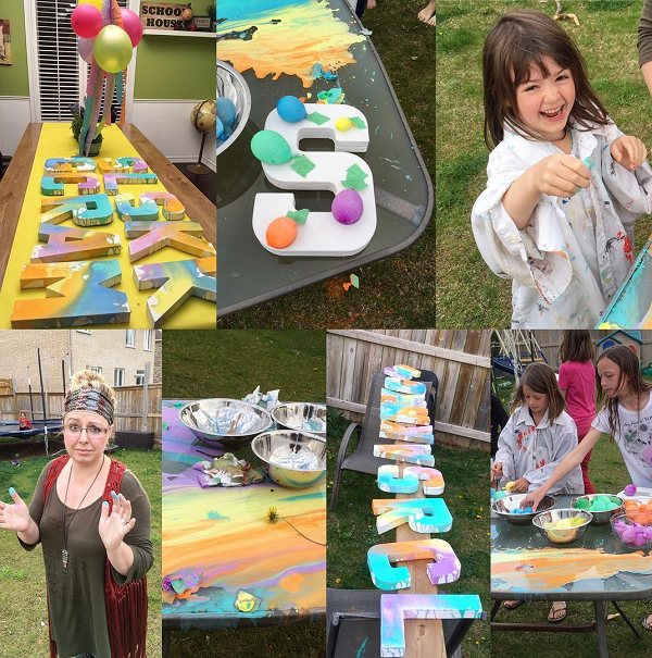 Balloon Letter Painting Party Idea