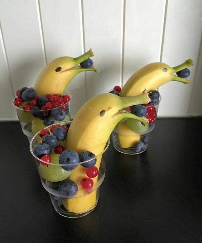 Banana Dolphins Snack for Kids