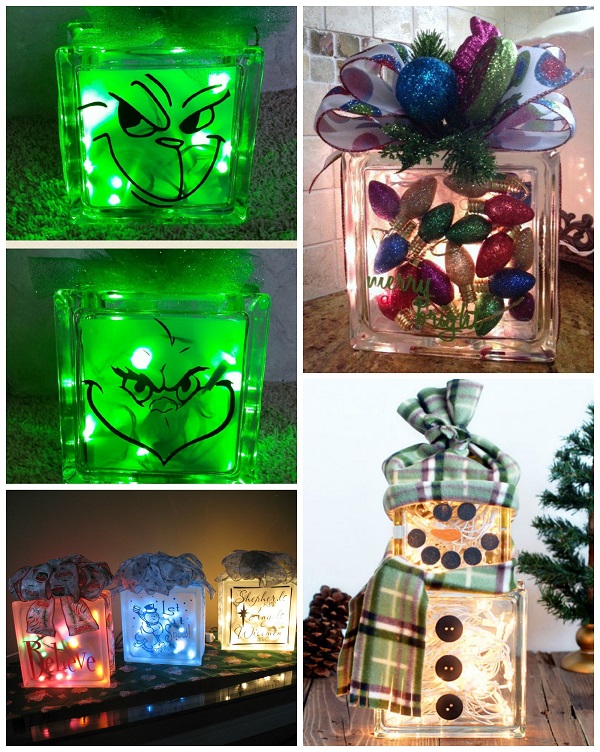 Christmas Glass Block Craft Ideas - Crafty Morning