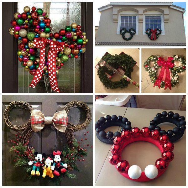 Minnie & Mickey Mouse Christmas Wreaths