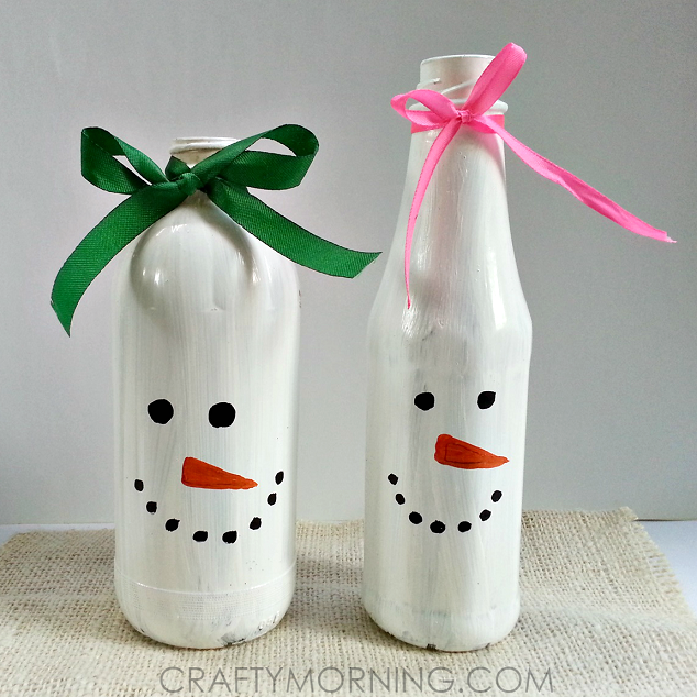 An Easy Christmas Craft for All Ages: DIY Snowman Glass Bottles — THE QUIET  NONSENSE