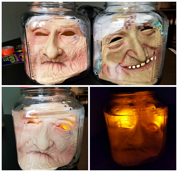 head in a jar halloween prop