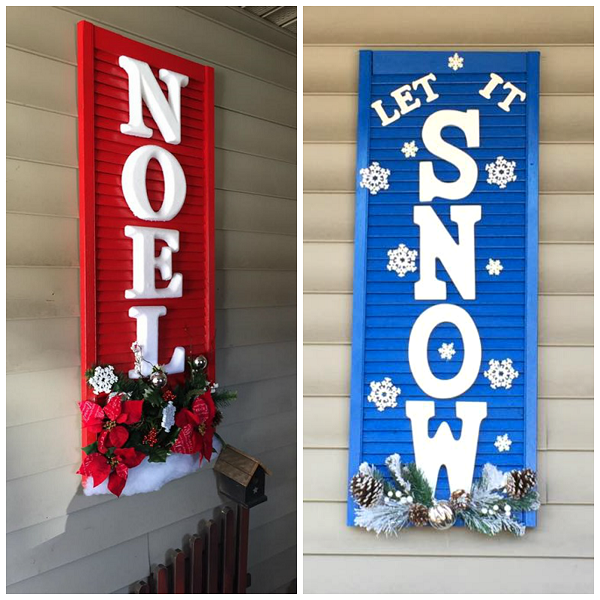 Decorated Christmas Shutters