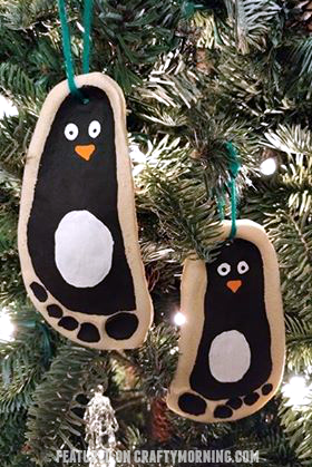 footprint-penguin-salt-dough-ornaments